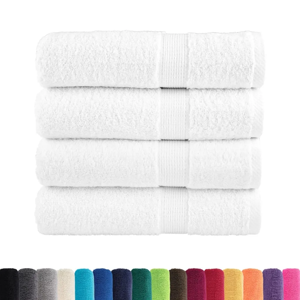 Premium Bath Towels 4pcs White 100x150cm 600gsm 100% Cotton