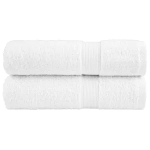 Premium Bath Towels SOLUND 2pcs White 100x150cm 600gsm