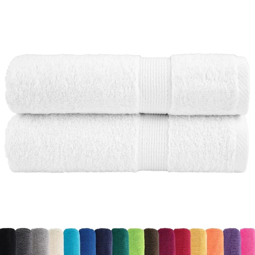 Premium Bath Towels SOLUND 2pcs White 100x150cm 600gsm