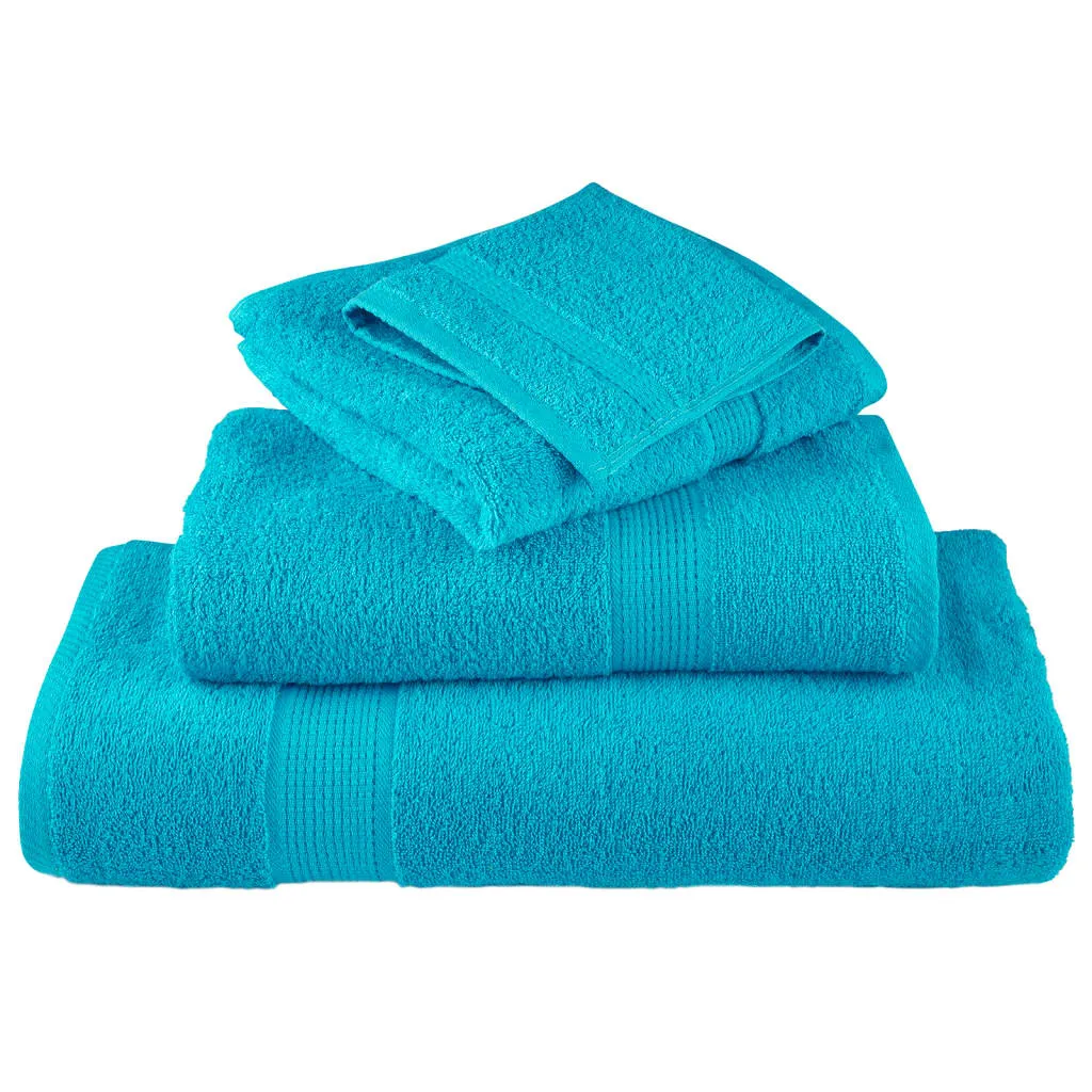 Premium Guest Towels 2 pcs Turquoise 30x50 cm 600 gsm 100% Cotton