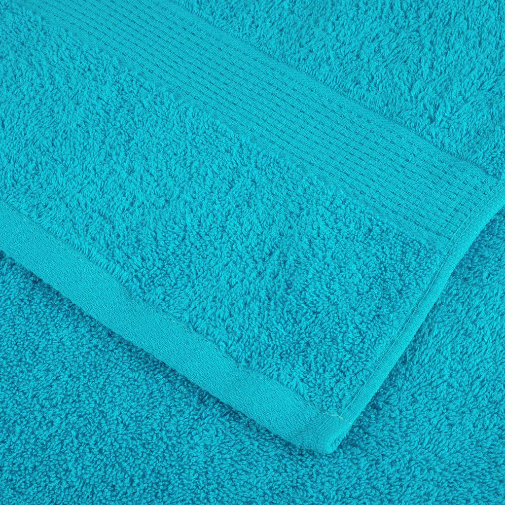 Premium Guest Towels 2 pcs Turquoise 30x50 cm 600 gsm 100% Cotton