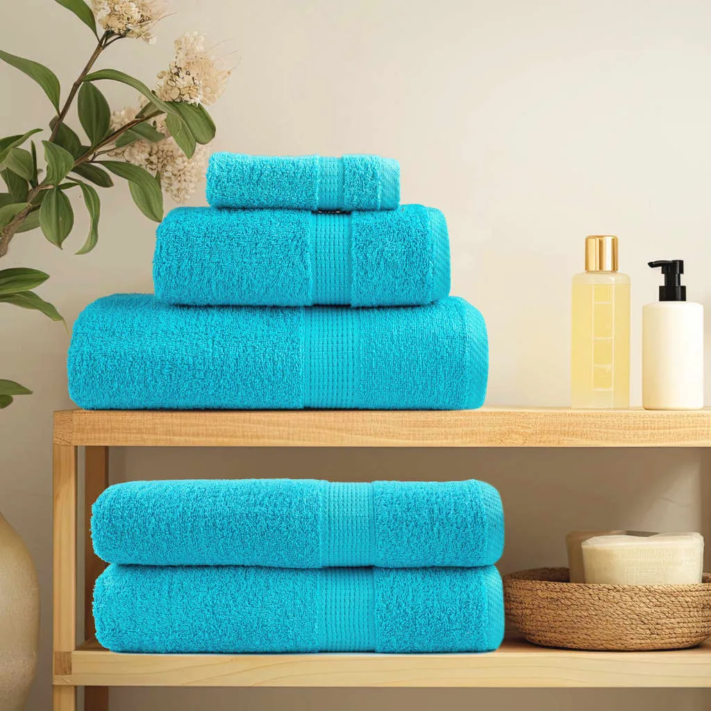 Premium Guest Towels 2 pcs Turquoise 30x50 cm 600 gsm 100% Cotton