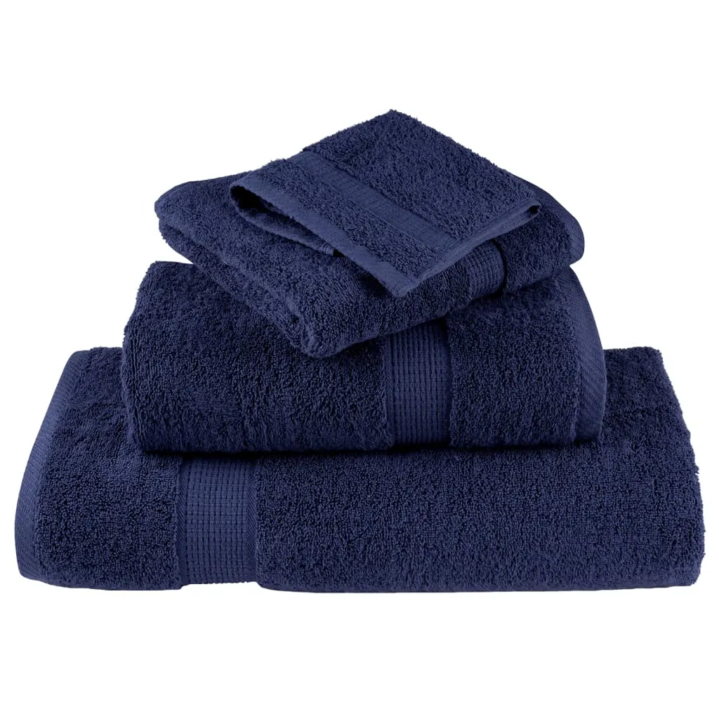 Premium Hand Towels 10pcs Navy Blue 50x100cm 600gsm 100% Cotton