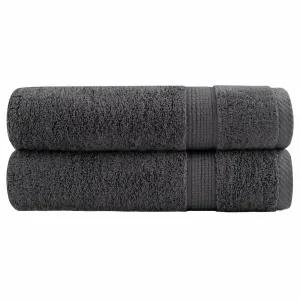 Premium Hand Towels 2pcs Anthracite 50x100cm 600gsm 100% Cotton