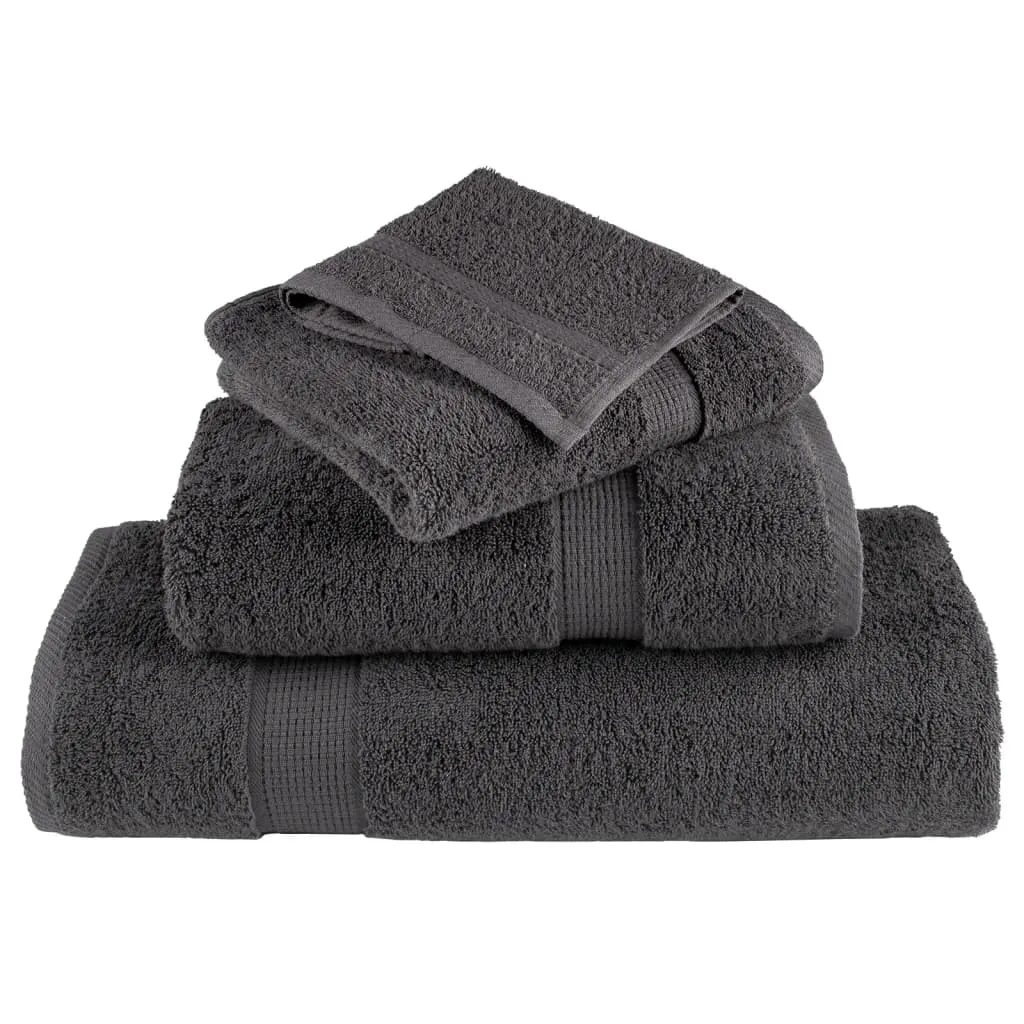 Premium Hand Towels 2pcs Anthracite 50x100cm 600gsm 100% Cotton