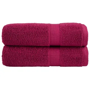 Premium Hand Towels 2pcs Bordeaux 50x100cm 600gsm 100% Cotton