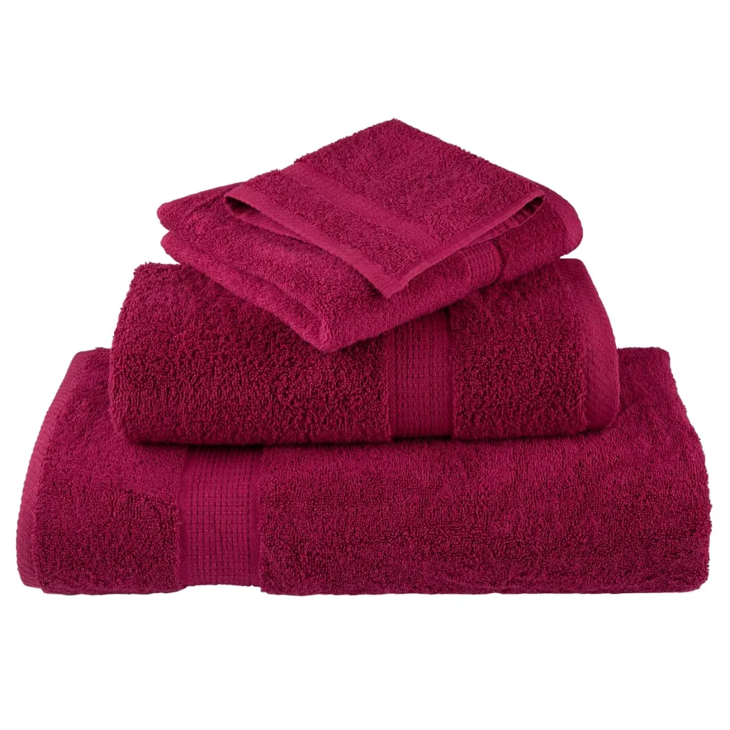 Premium Hand Towels 2pcs Bordeaux 50x100cm 600gsm 100% Cotton