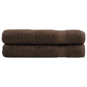 Premium Sauna Towels 2pcs Brown 80x200cm 600gsm 100% Cotton