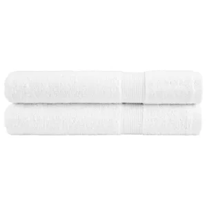 Premium Sauna Towels 2pcs White 80x200cm 600gsm 100% Cotton