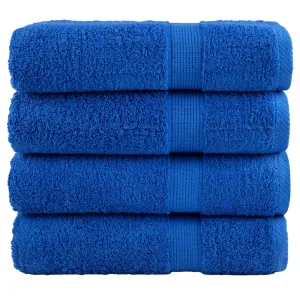 Premium Shower Towels 4pcs Blue 70x140cm 600gsm 100% Cotton