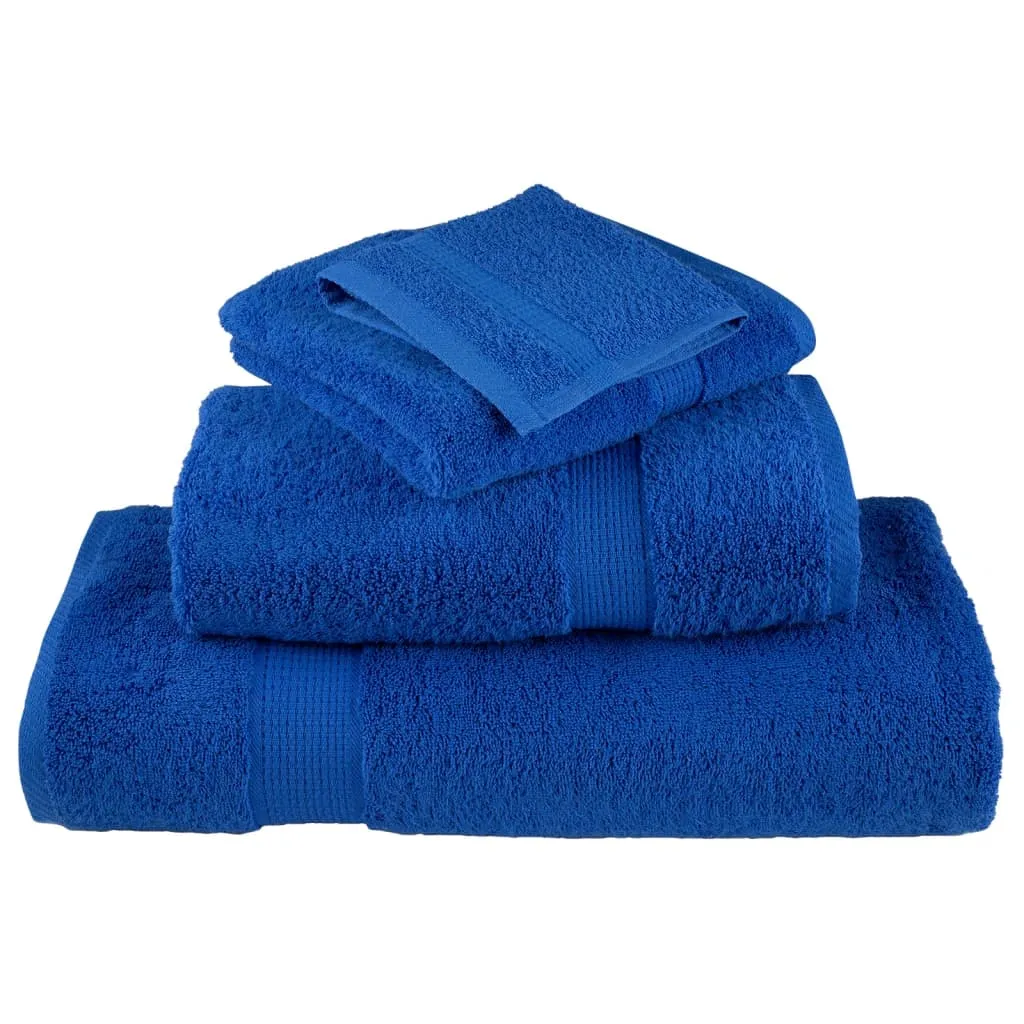 Premium Shower Towels 4pcs Blue 70x140cm 600gsm 100% Cotton