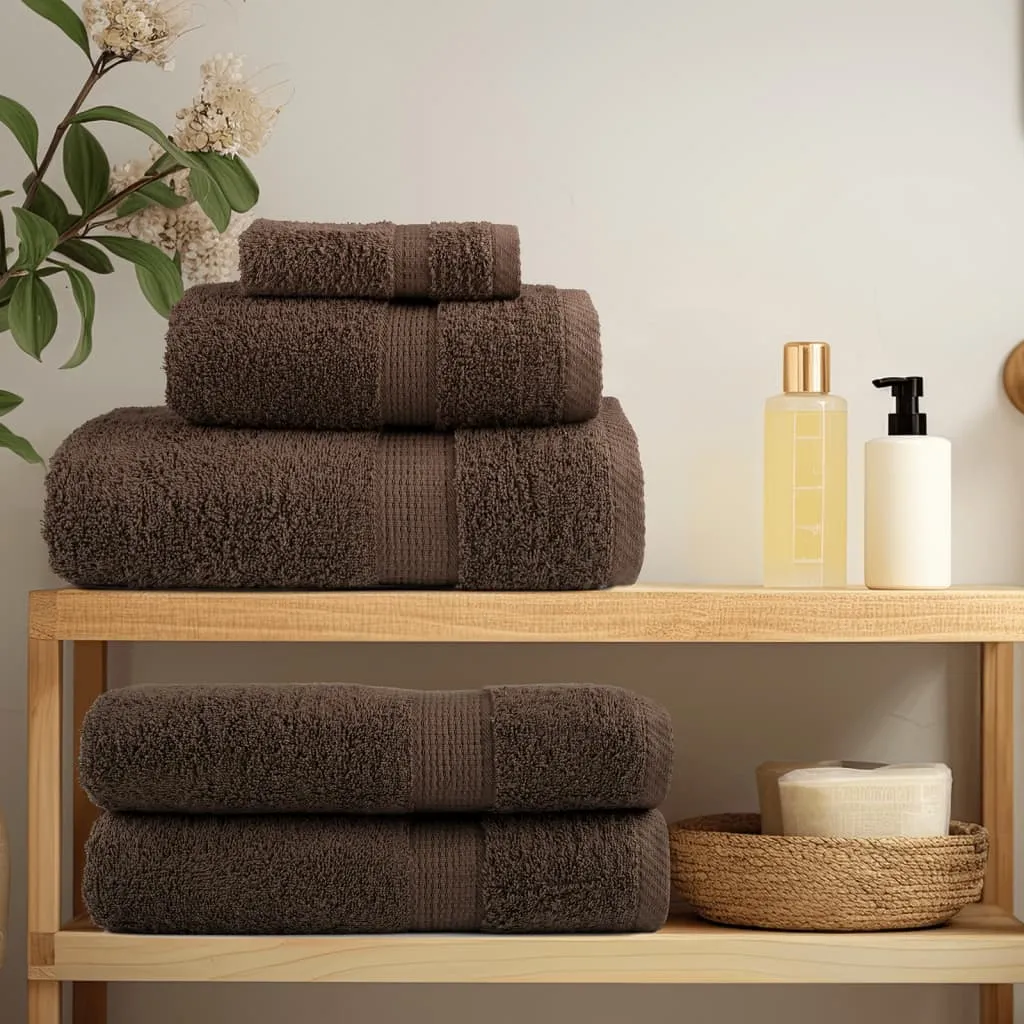 Premium Shower Towels 4pcs Brown 70x140cm 600gsm 100% Cotton