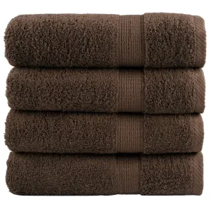 Premium Shower Towels 4pcs Brown 70x140cm 600gsm 100% Cotton