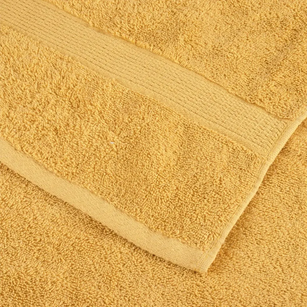 Premium Towels 10pcs Gold 100x200cm 600gsm 100% Cotton