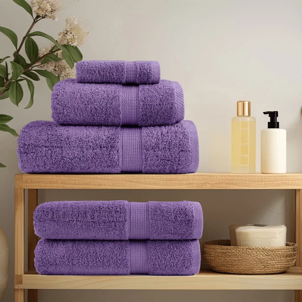 Premium Washcloths 10 pcs Purple 30x30 cm 600 gsm 100% Cotton