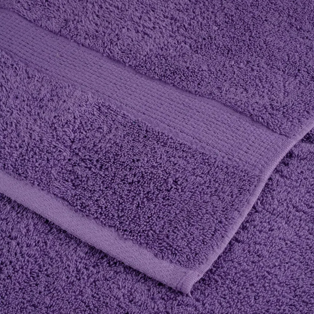 Premium Washcloths 10 pcs Purple 30x30 cm 600 gsm 100% Cotton