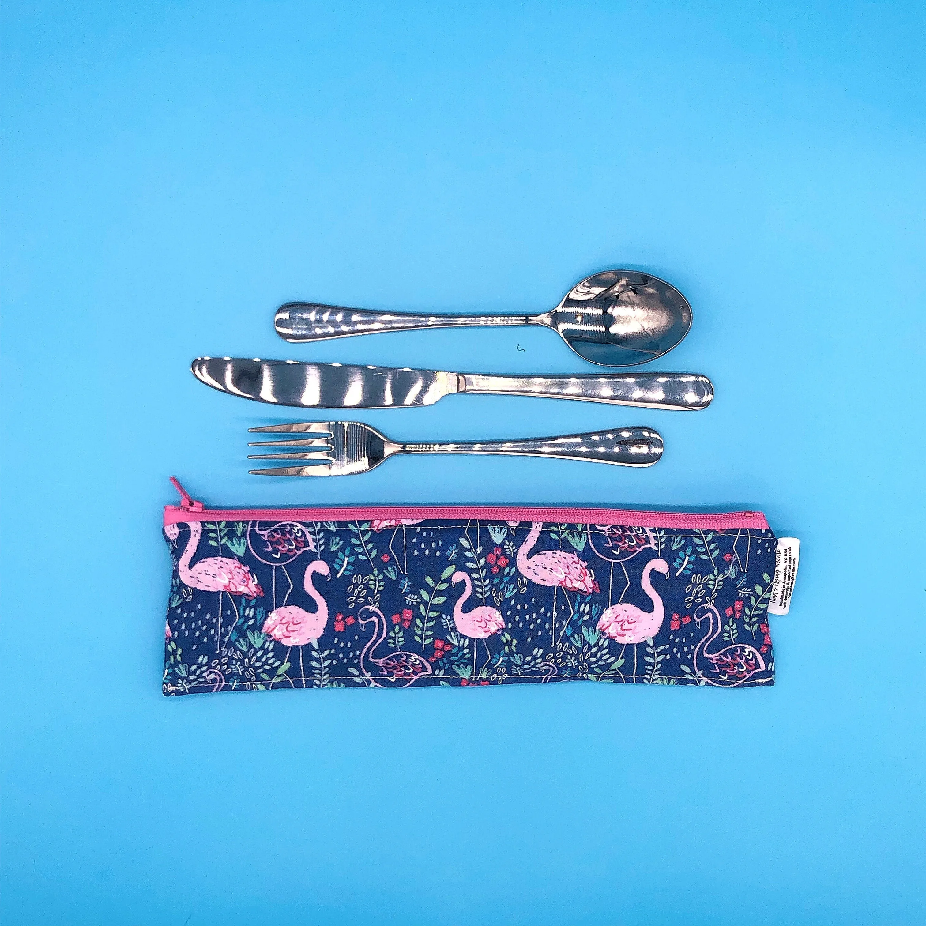 Regular Sized Reusable Straw/Utensil Wet Bag Mushrooms