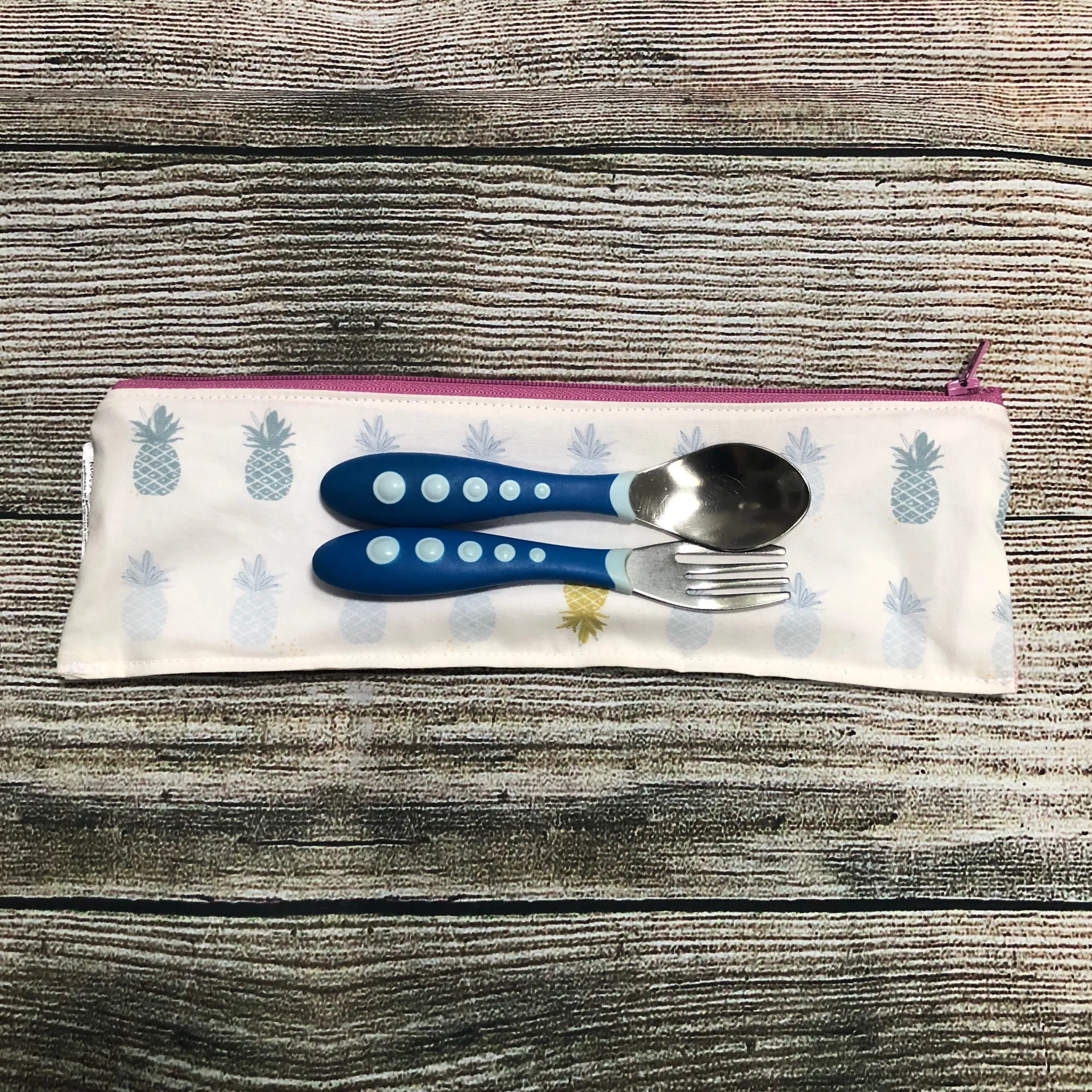 Regular Sized Reusable Straw/Utensil Wet Bag Mushrooms