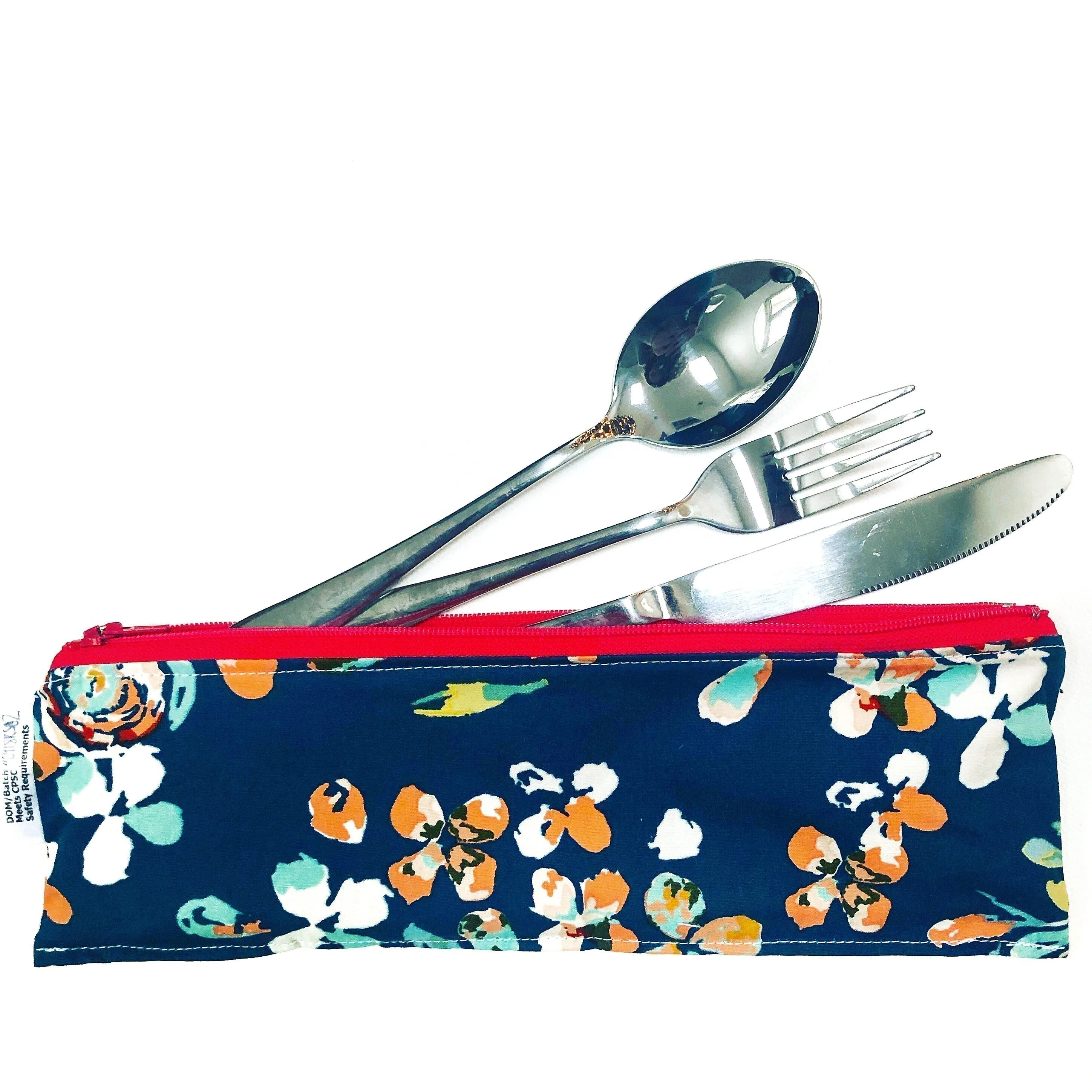 Regular Sized Reusable Straw/Utensil Wet Bag Mushrooms