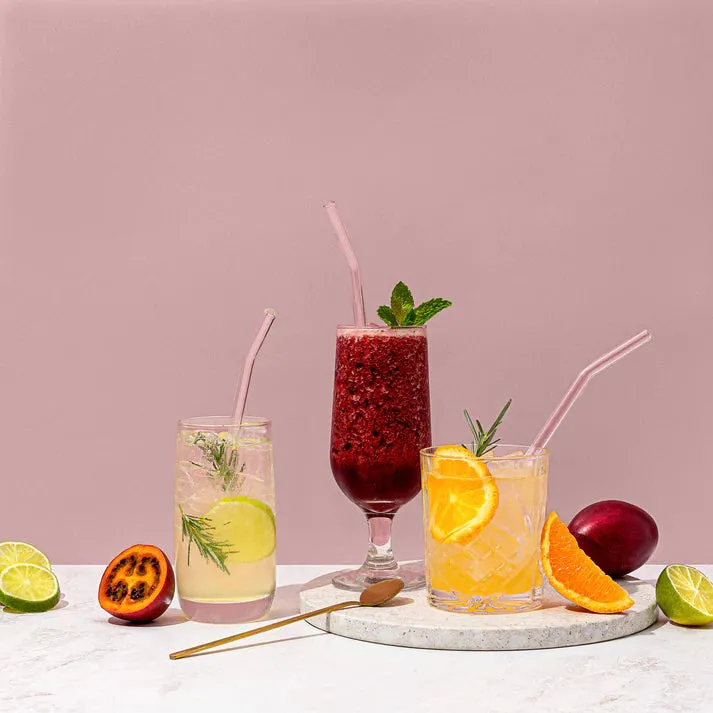 Reusable Glass Drinking Straws - Transparent