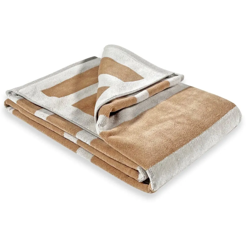 Reversible Framed Stripe Towel