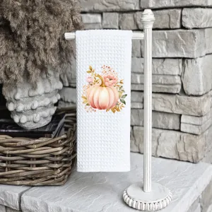 Rose Gold Pumpkin #16, Fall Tea Towel, Fall Kitchen Décor, Hostess Gift