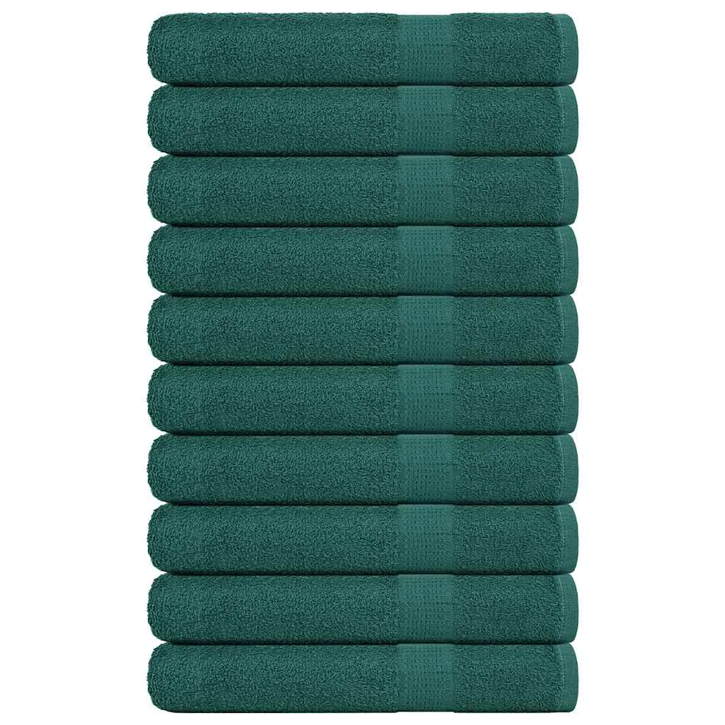 Sauna Towels 10 pcs Green 80x200 cm 360 gsm 100% Cotton