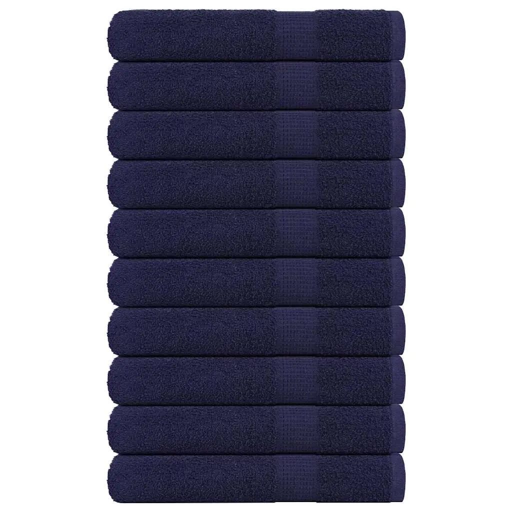 Sauna Towels 10 pcs Navy Blue 80x200 cm 360 gsm 100% Cotton