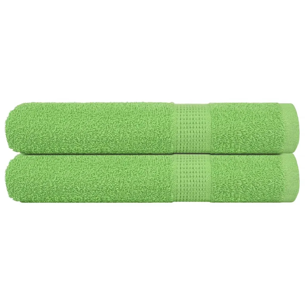 Sauna Towels 2 pcs Apple Green 80x200 cm 360 gsm 100% Cotton