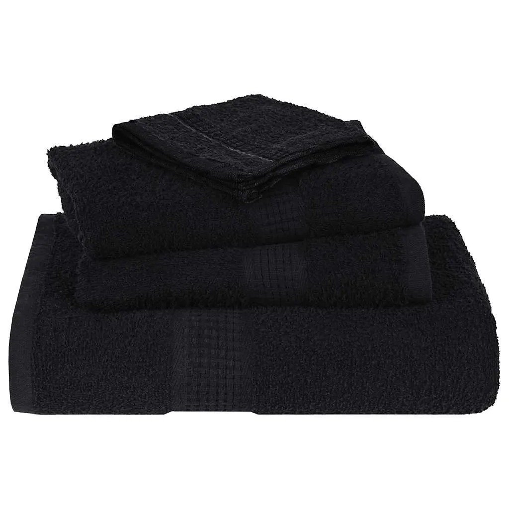 Sauna Towels 2 pcs Black 80x200 cm 360 gsm 100% Cotton