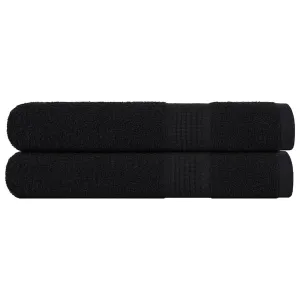 Sauna Towels 2 pcs Black 80x200 cm 360 gsm 100% Cotton