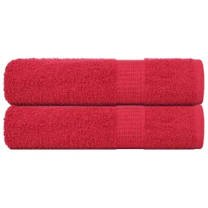 Shower Towels 2 pcs Red 70x140 cm 360 gsm 100% Cotton