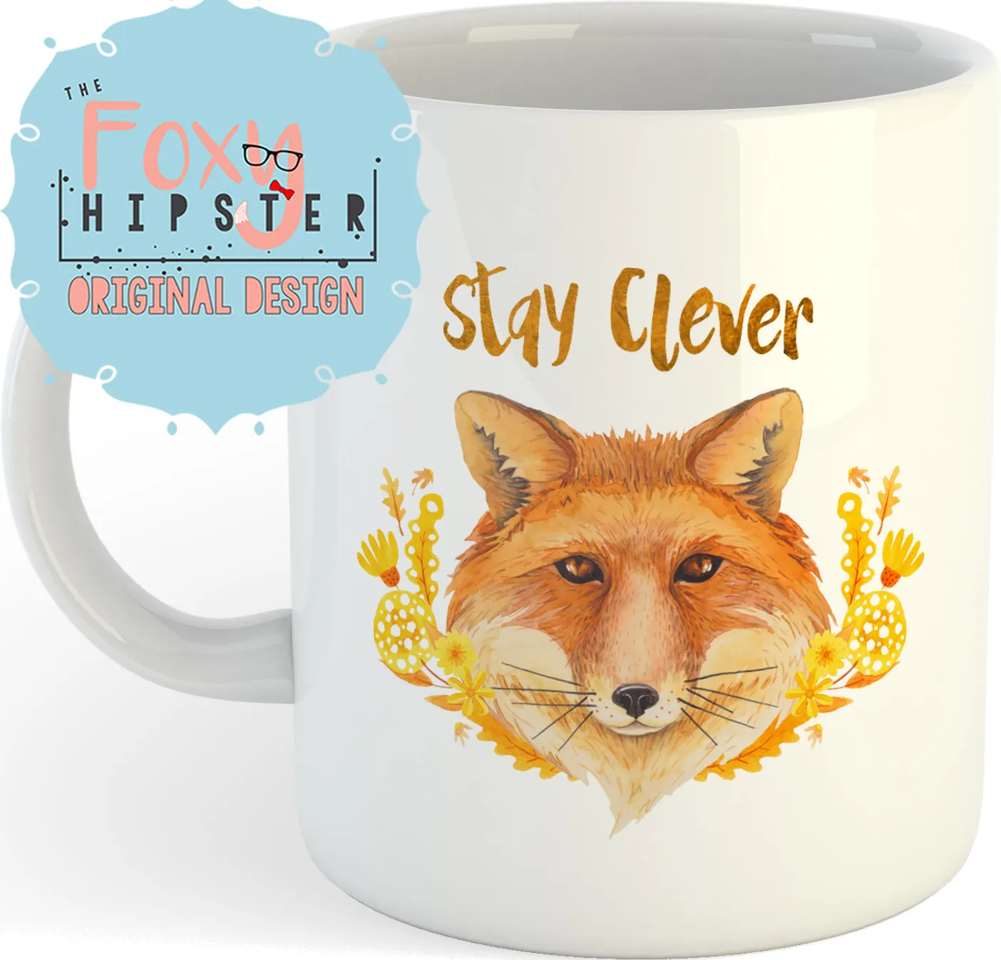 Stay Clever Fox Coffee 11oz coffee mug