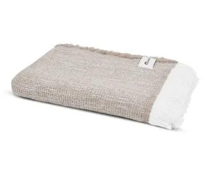 Sunbrella® Crosshatch Indoor Outdoor Throw - Flax