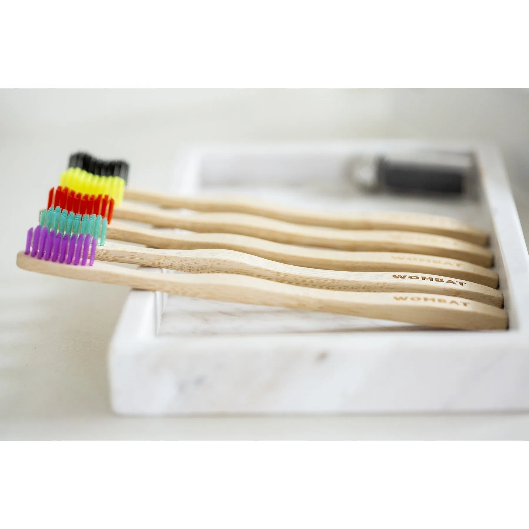 Wombat Adult Bamboo Toothbrush - Yellow